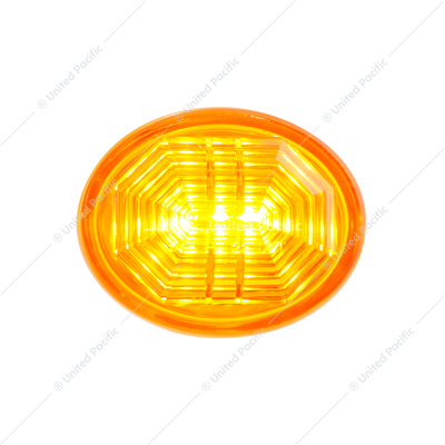 3 LED Oval Clearance/Marker Light-Amber LED/Amber Lens