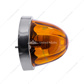 Dual Function Glass Watermelon Flush Mount Kit With LED Bulb - Amber