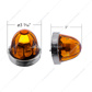 Dual Function Glass Watermelon Flush Mount Kit With LED Bulb - Amber