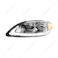 Chrome LED Headlight With LED Light Bar & Turn Signal For 2006-2017 International Prostar-Driver