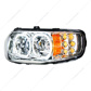High Power 10 LED Headlight With 6 LED Turn & 100 LED Halo For 2008-2023 Peterbilt 389