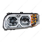 High Power 10 LED Headlight With 6 LED Turn & 100 LED Halo For 2008-2023 Peterbilt 389
