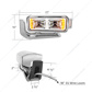 10 High Power LED "Chrome" Projection Headlight Assembly W/Mounting Arm & Turn Signal Side Pod - Driver Side