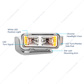 10 High Power LED "Chrome" Projection Headlight Assembly W/Mounting Arm & Turn Signal Side Pod - Driver Side