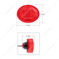 3 LED Oval Clearance/Marker Light-Red LED/Red Lens