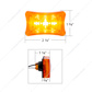 3 LED Rectangular Clearance/Marker Light-Amber LED/Amber Lens