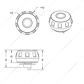 Chrome Steering Wheel Hub & Horn Button Kit For Peterbilt (2006+) & Kenworth (2003+)