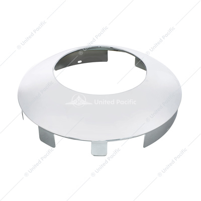 Universal Chrome Front Hub Cap With Hubometer Hole - 1" Lip