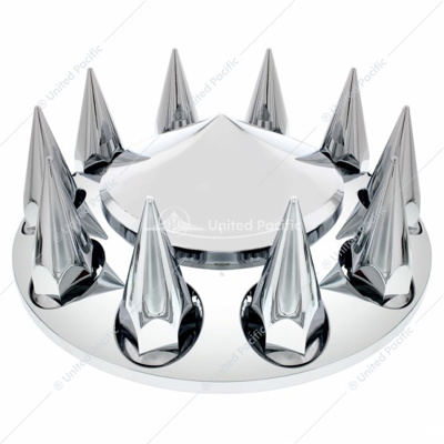 Pointed Front Axle Cover With 33mm Spike Thread-On Nut Covers - Chrome