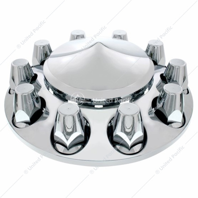 Pointed Front Axle Cover With 33mm Standard Thread-On Nut Covers - Chrome