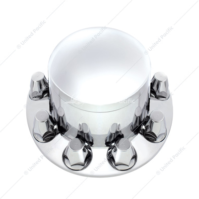 Dome Rear Axle Cover With 33mm Standard Thread-On Nut Covers - Chrome