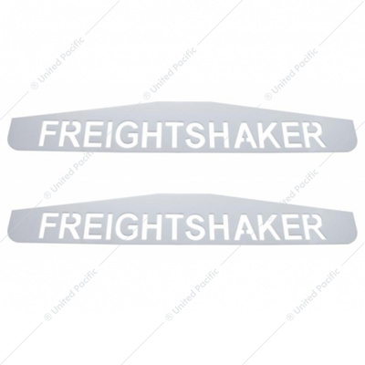 4" X 24" Chrome Freightshaker Bottom Mud Flap Plate - Welded Stud (Card of 2)