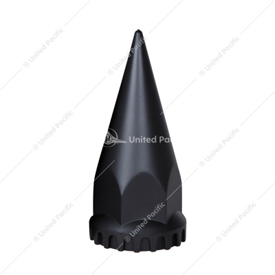 33mm x 4-3/4" Matte Black Spike Nut Covers With Flange- Thread-On