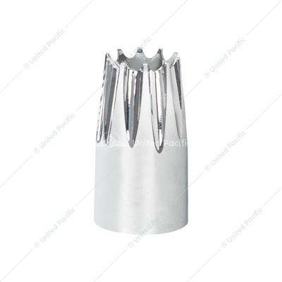 33mm X 3-3/4" Chrome Plastic Crown Nut Covers - Thread-On