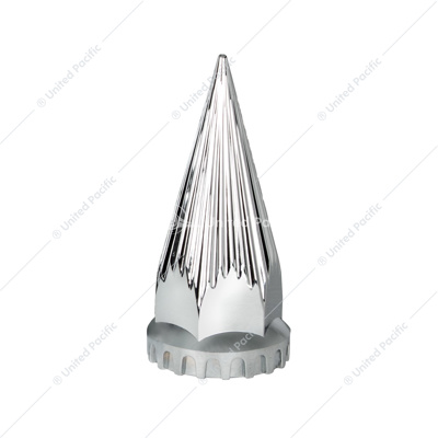 33mm X 4-3/4" Chrome Plastic Razor Nut Covers With Flange - Thread-On