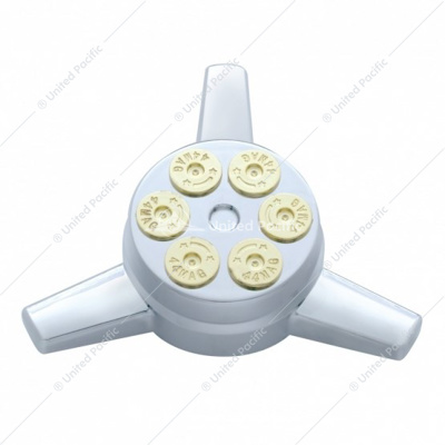 Chrome Plastic Gun Cylinder Hubcap Spinner Only (Bulk)