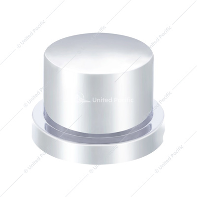 7/16" x 1/2" Chrome Plastic Flat Top Nut Covers - Push-On (10-Pack)