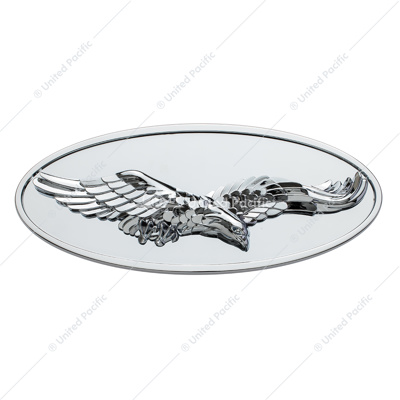 Chrome Oval Emblem - 3D Eagle