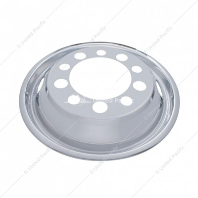 22-1/2" OD Stainless Front Wheel Cover Only - 2 Vent Hole, Stud Piloted