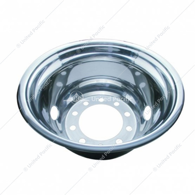 22-1/2" OD Stainless Rear Wheel Cover Only - 2 Vent Hole, Hub Piloted