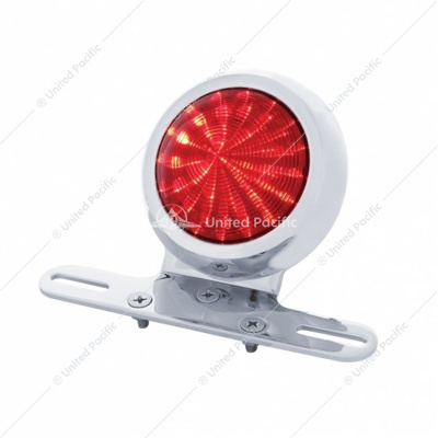 1950s Pontiac Style LED Fender Light For Motorcycle With Red Lens