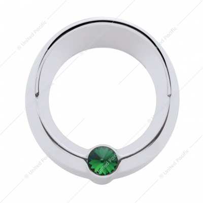 Signature Series Small Gauge Bezel With Visor For Freightliner - Green Crystal