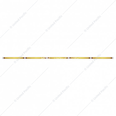 94" Stainless Steel Light Bracket With Five 23 SMD LED 17-1/4" Light Bar - Amber LED/Amber Lens