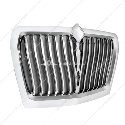 Chrome Curved Style Grille With Bug Screen For 2018-2023 International LT
