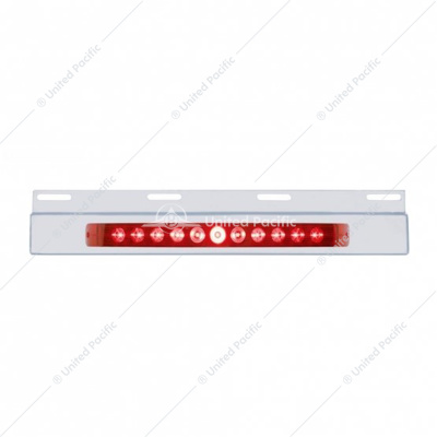 Stainless Top Mud Flap Plate With 11 LED 17" Light Bar (Each)