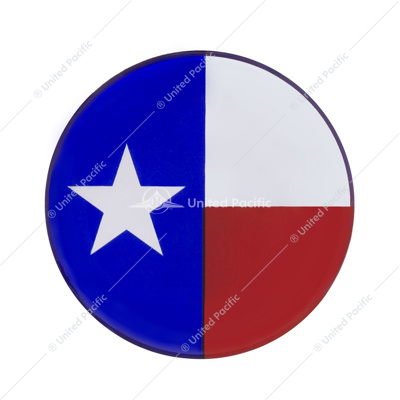 1-3/4" Round Glossy Sticker - Texas Flag (Bulk)
