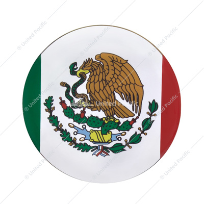 1-3/4" Round Glossy Sticker - Mexico Flag (Bulk)