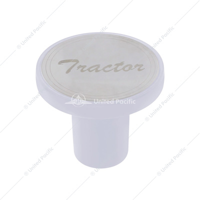 Aluminum Screw-On Air Valve Knob With Stainless Tractor Plaque