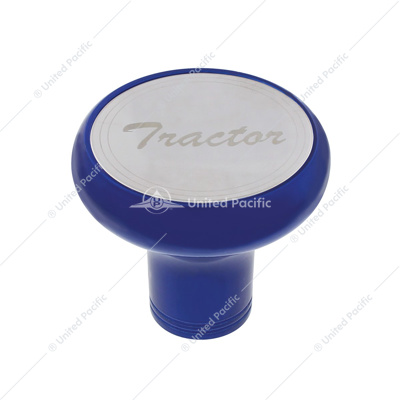 Deluxe Aluminum Screw-On Air Valve Knob With Stainless Tractor Plaque