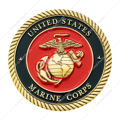 1-3/4" U.S. Military Adhesive Metal Medallion - Marine Corps