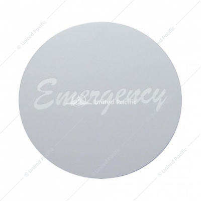 "Emergency" Aluminum Air Valve Knob Sticker Only - Silver