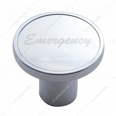 "Emergency" Air Valve Knob - Silver Aluminum Sticker