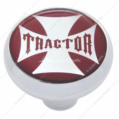 "Tractor" Deluxe Air Valve Knob - Red Maltese Cross Sticker