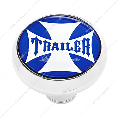 "Trailer" Deluxe Air Valve Knob - Blue Maltese Cross Sticker