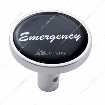 "Emergency" Long Air Valve Knob - Black Glossy Sticker