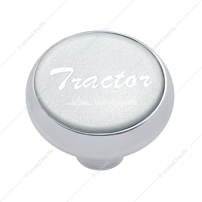 "Tractor" Deluxe Air Valve Knob - Silver Glossy Sticker