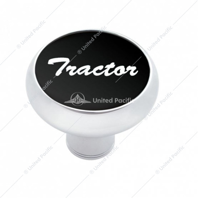 "Tractor" Deluxe Air Valve Knob - Black Aluminum Sticker