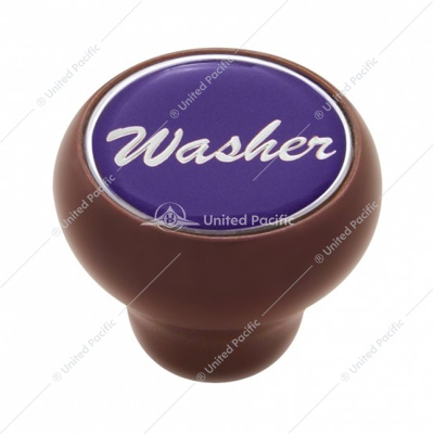"Washer" Wood Deluxe Dash Knob - Purple Glossy Sticker