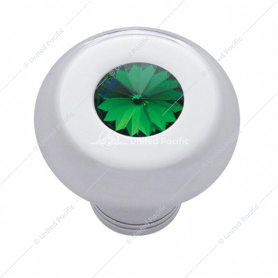 Small Deluxe Dash Knob With Green Crystal