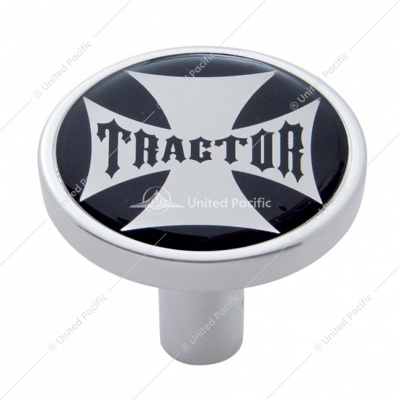 "Tractor" Long Air Valve Knob - Black Maltese Cross Sticker