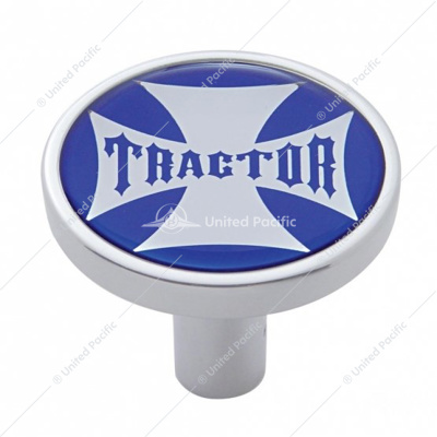 "Tractor" Long Air Valve Knob - Blue Maltese Cross Sticker