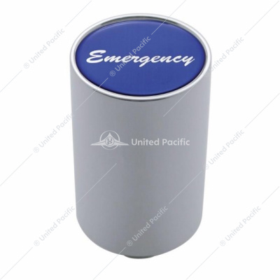 "Emergency" 3" Air Valve Knob - Blue Glossy Sticker