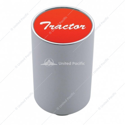 "Tractor" 3" Air Valve Knob - Red Aluminum Sticker