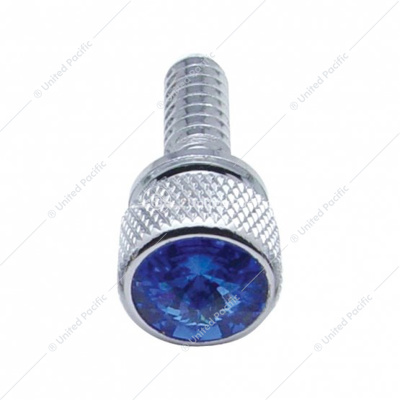 1/4"-20 Knurled Head Dash Screw With Color Crystal For Peterbilt (Bulk)