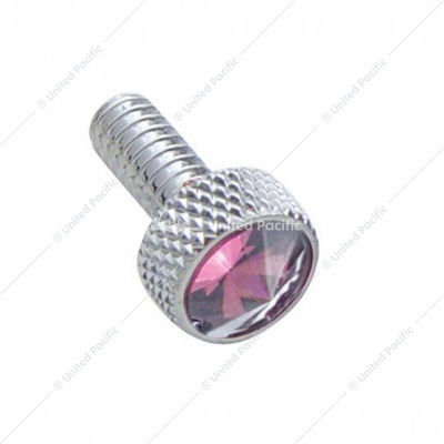 Small Dash Screw With Purple Crystal For Peterbilt (2-Pack)
