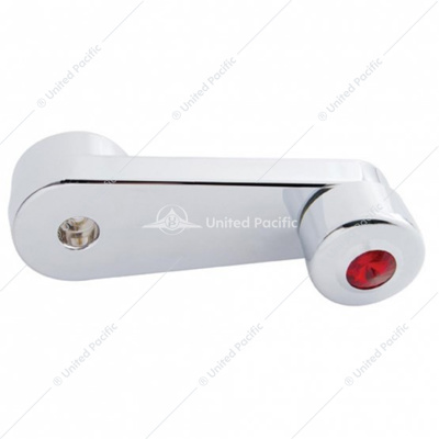 Chrome Window Crank With Crystal For Freightliner - Red Crystal